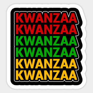 Kwanzaa Pan African Colors Sticker